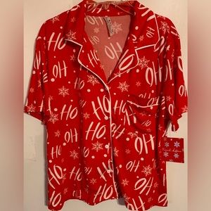 French Affair Christmas Pajama Top NWT
